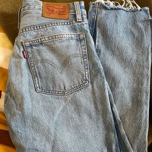 Vintage Levi High Waisted 501 Special Stripe Straight Leg Jeans